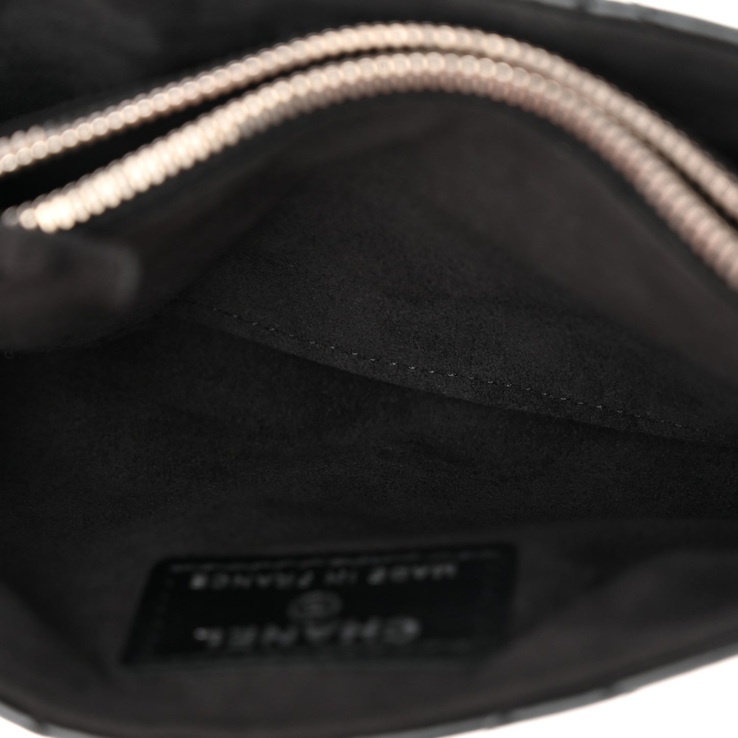 Patent Quilted Mini Phone Holder Clutch Black