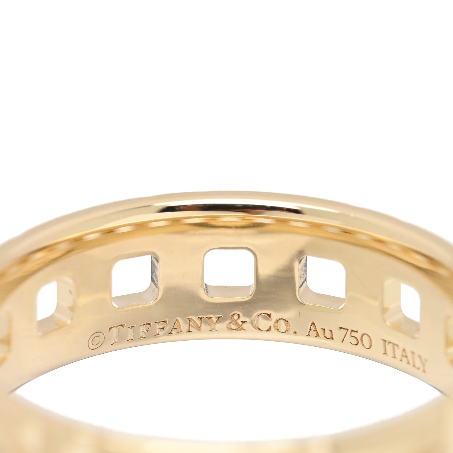 Tiffany 18K Yellow Gold T True Wide Ring 50 5.5 4 of 4