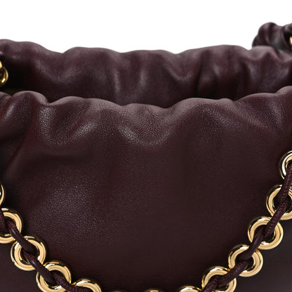 Loewe Mellow Nappa Donut Chain Mini Flamenco Knot Clutch Dark Burgundy 8 of 11