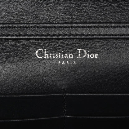 Christian Dior Metallic Grained Calfskin Diorama Wallet on Chain Pouch Silver 6 of 7
