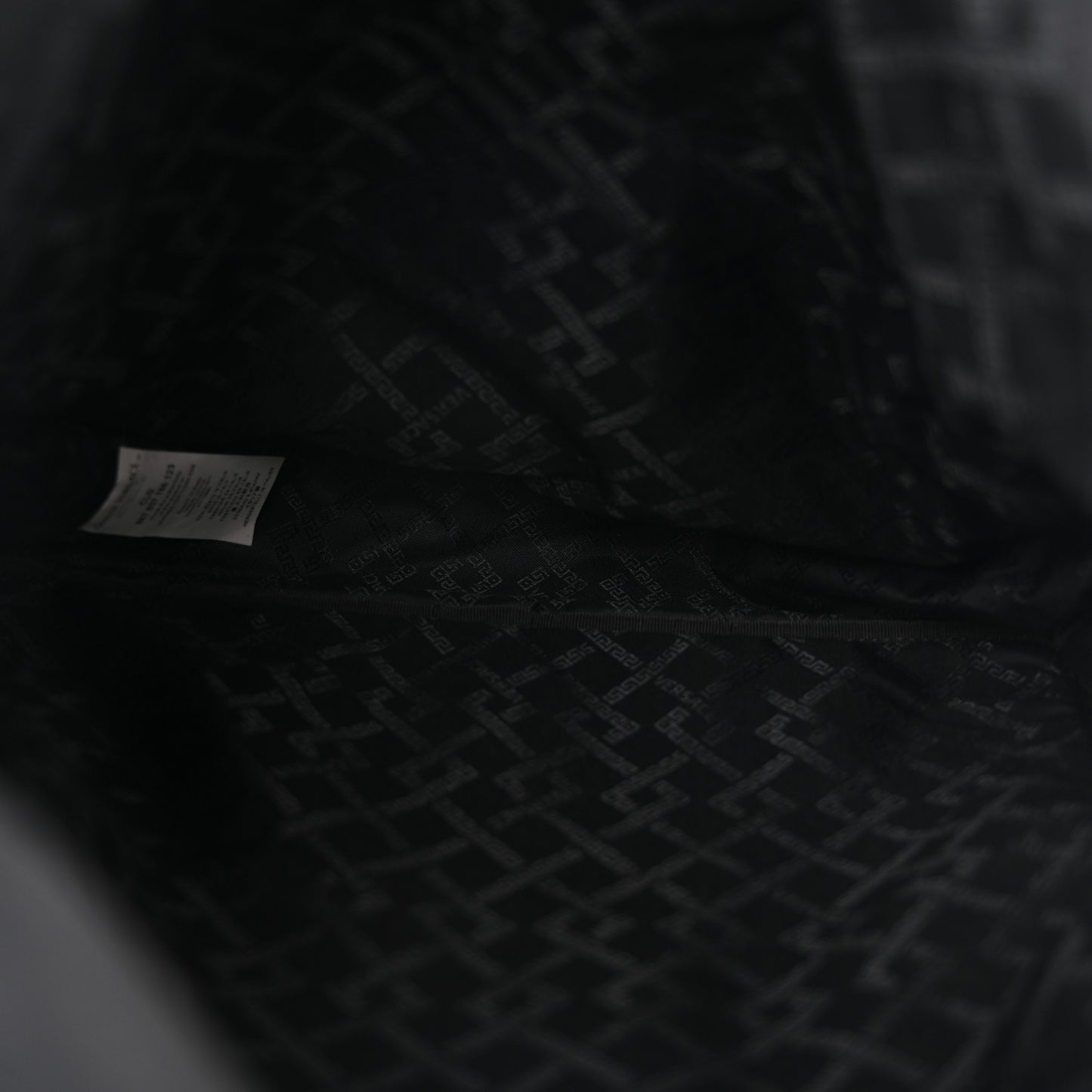 Nylon Goatskin Studded Palazzo Medusa Backpack Black