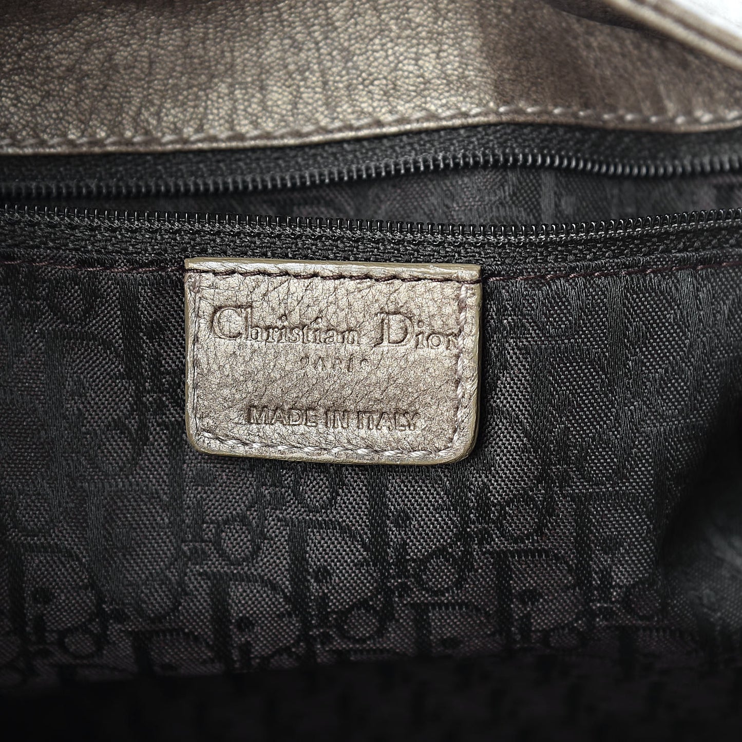 Lambskin Cannage Drawstring Bag Bronze