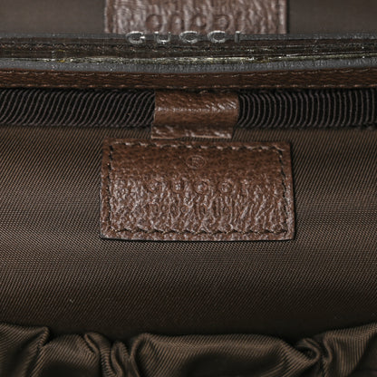Gucci GG Supreme Monogram Textured Calfskin Web Ophidia Vanity Cosmetic Case Beige Ebony New Acero 7 of 13
