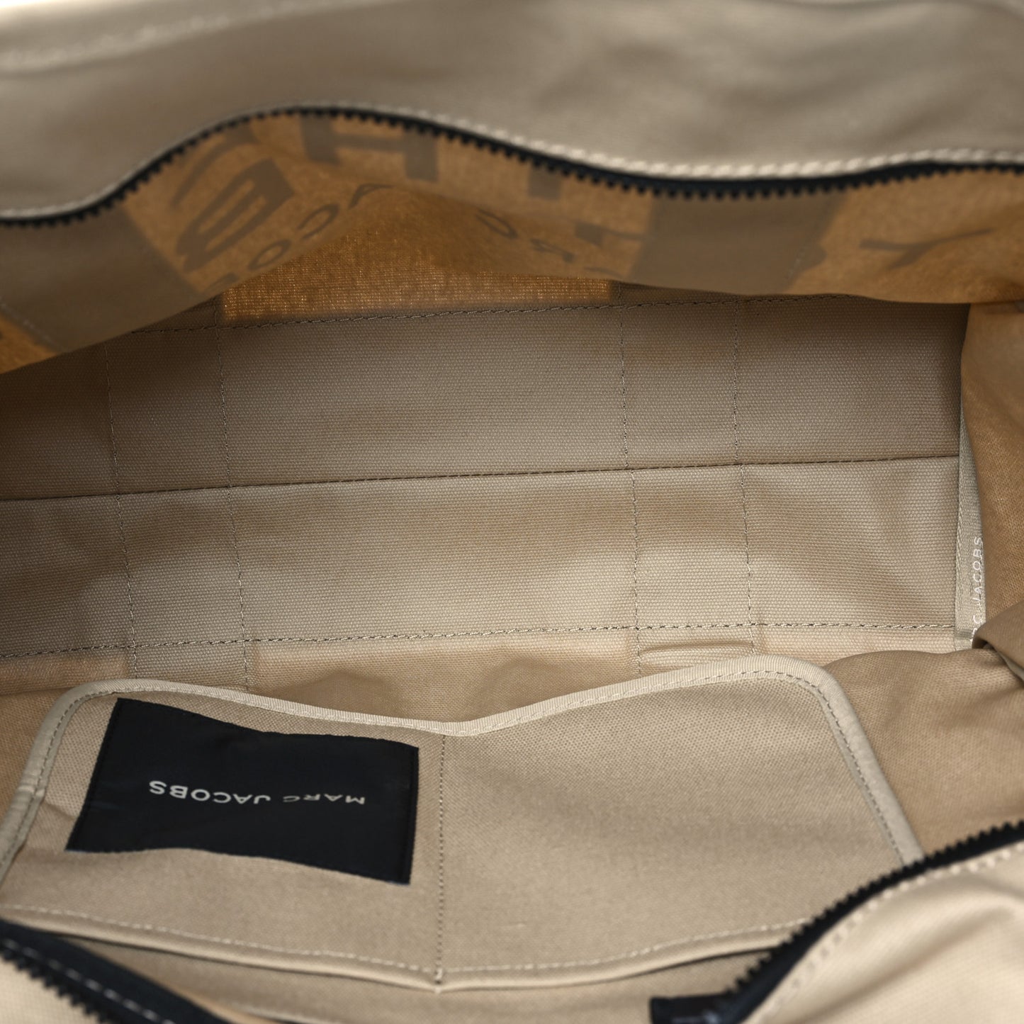 Cotton Canvas Large The Tote Bag Beige