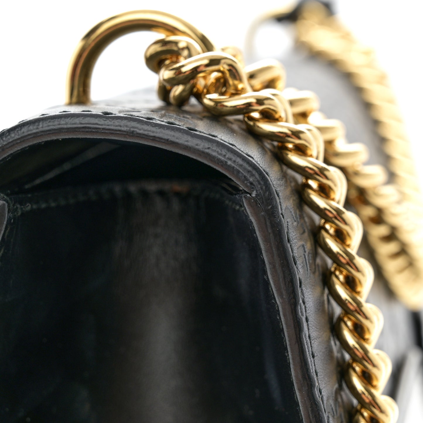 Guccissima Medium Padlock Shoulder Bag Black