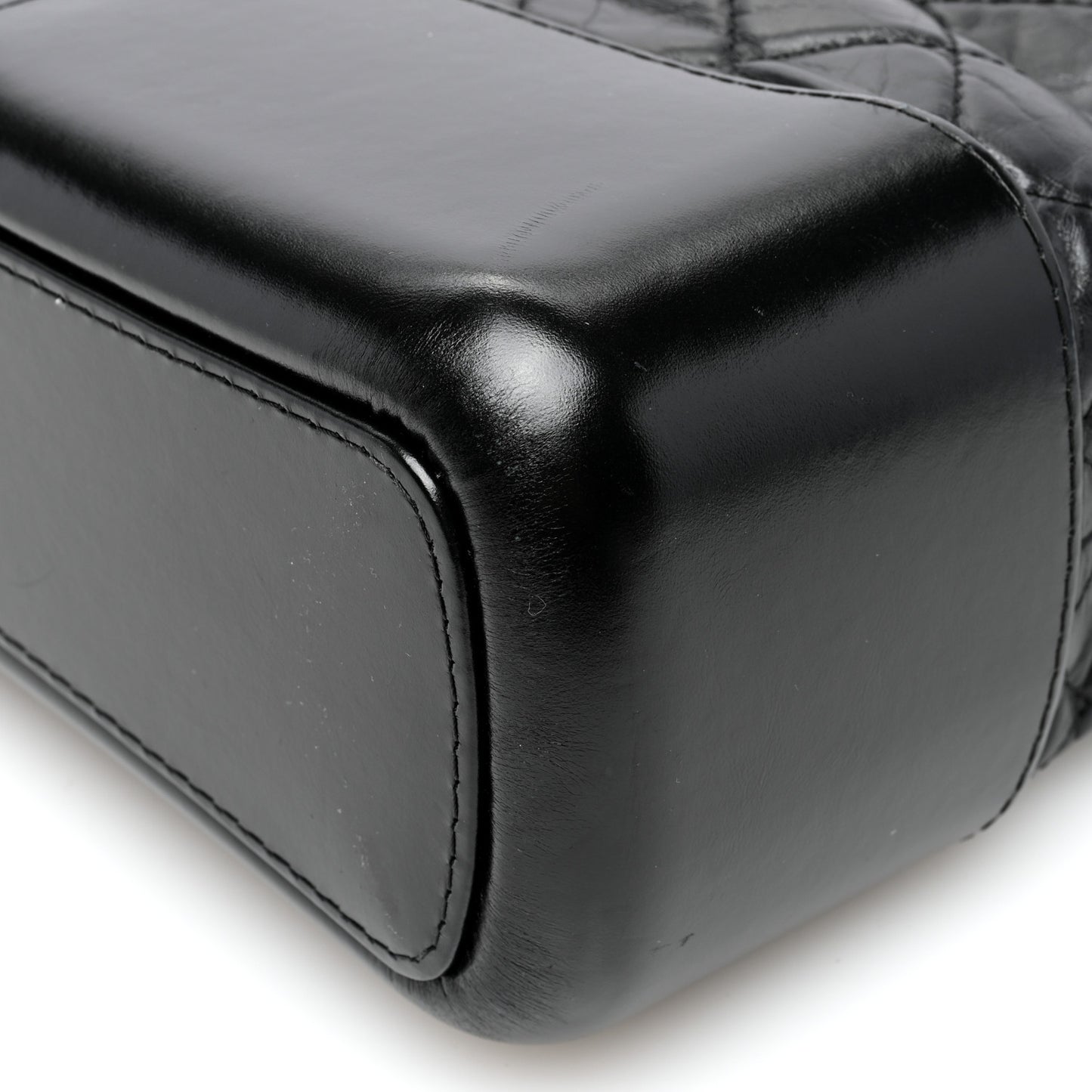 Aged Calfskin Quilted Medium Gabrielle Hobo Black