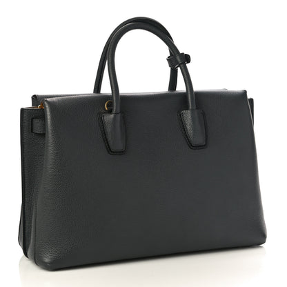 MCM Grained Calfskin Large Milla Tote Phantom Grey 3 of 9