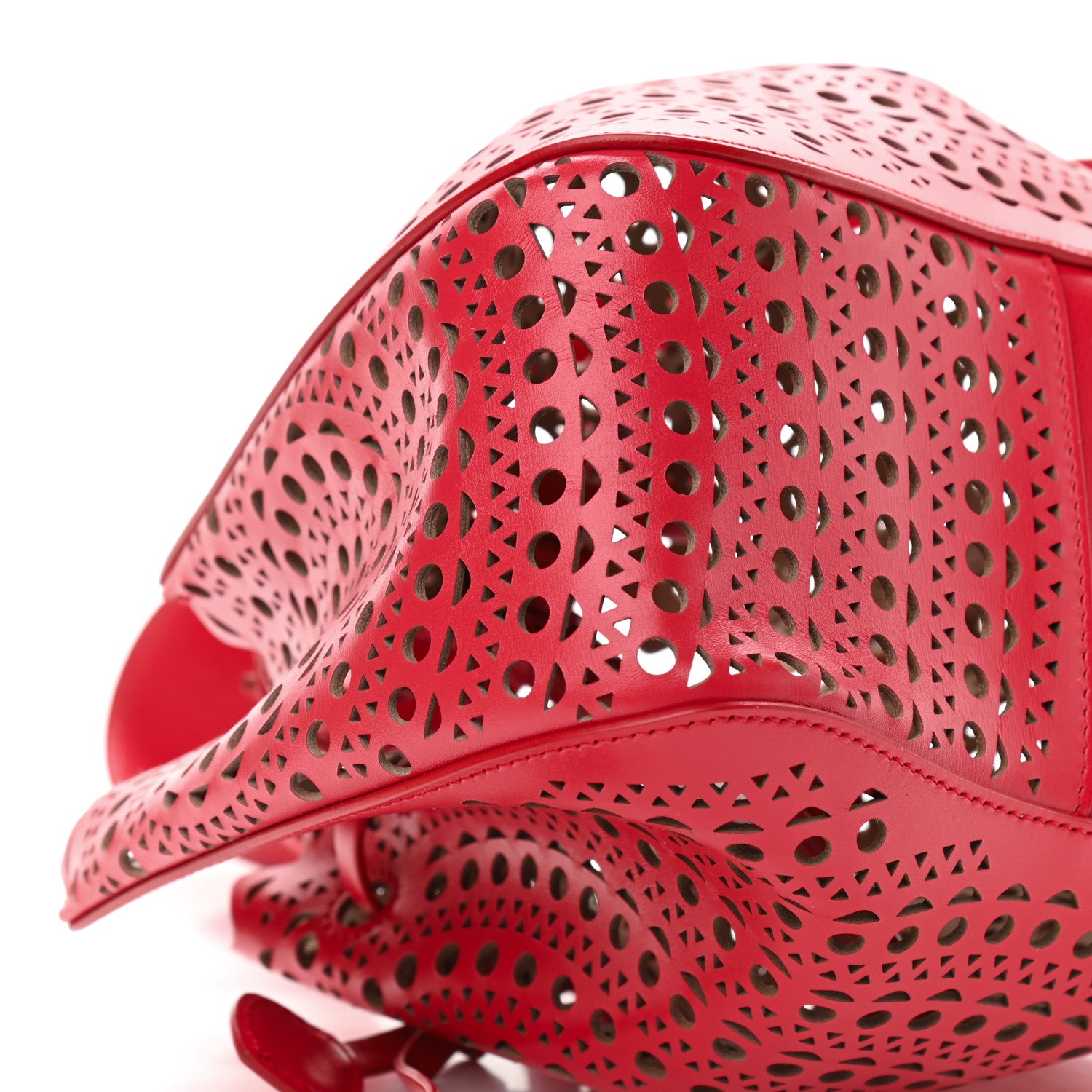 Alaia Calfskin Vienne Rose-Marie 19 Bag Red 7 of 8