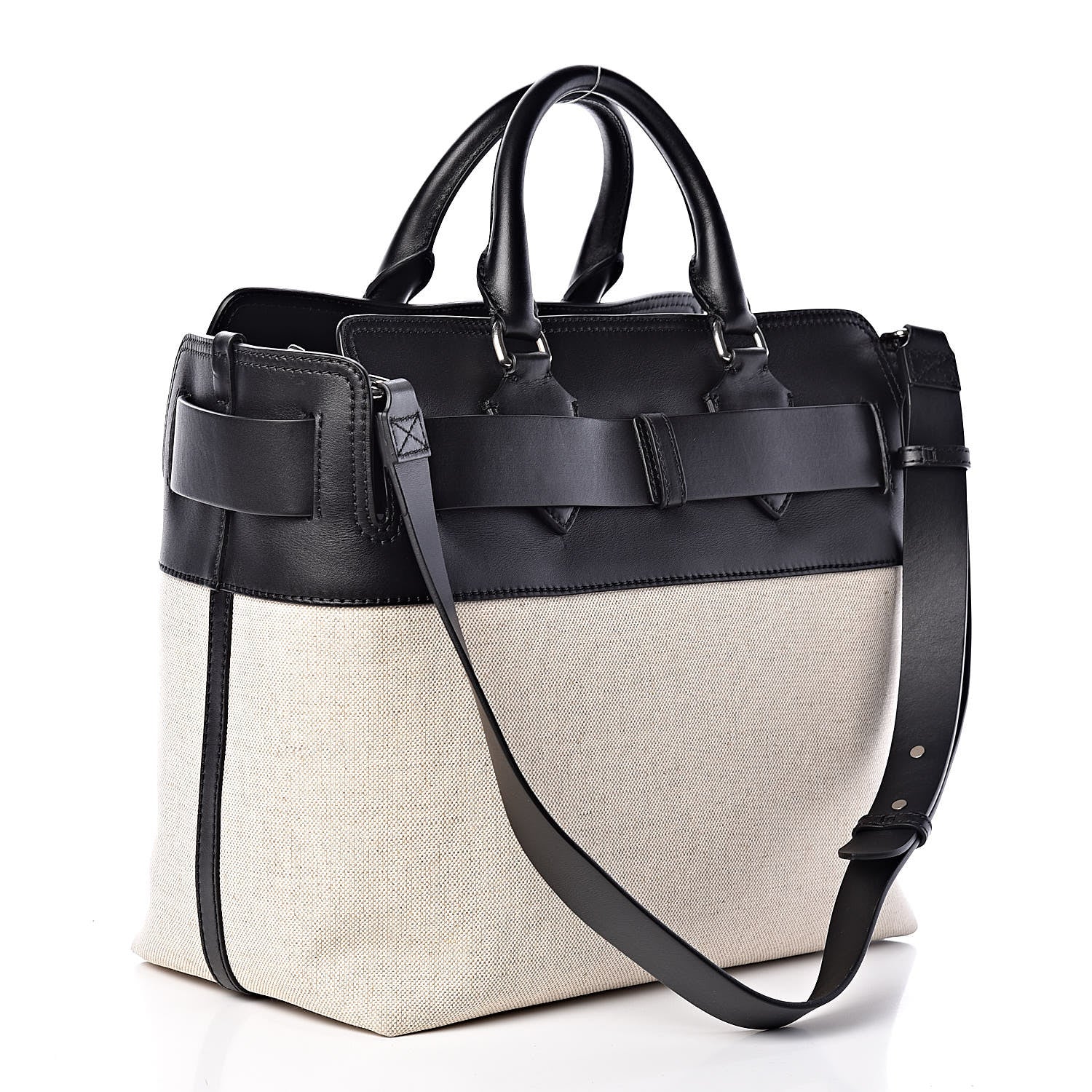 Burberry Canvas Smooth Calfskin Medium Belt Bag Black 3 of 11