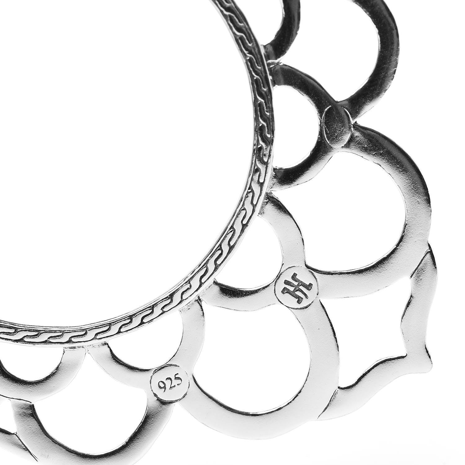 Louis Vuitton JOHN HARDY Sterling Silver Large Naga Lace Hoop Earrings 4 of 4