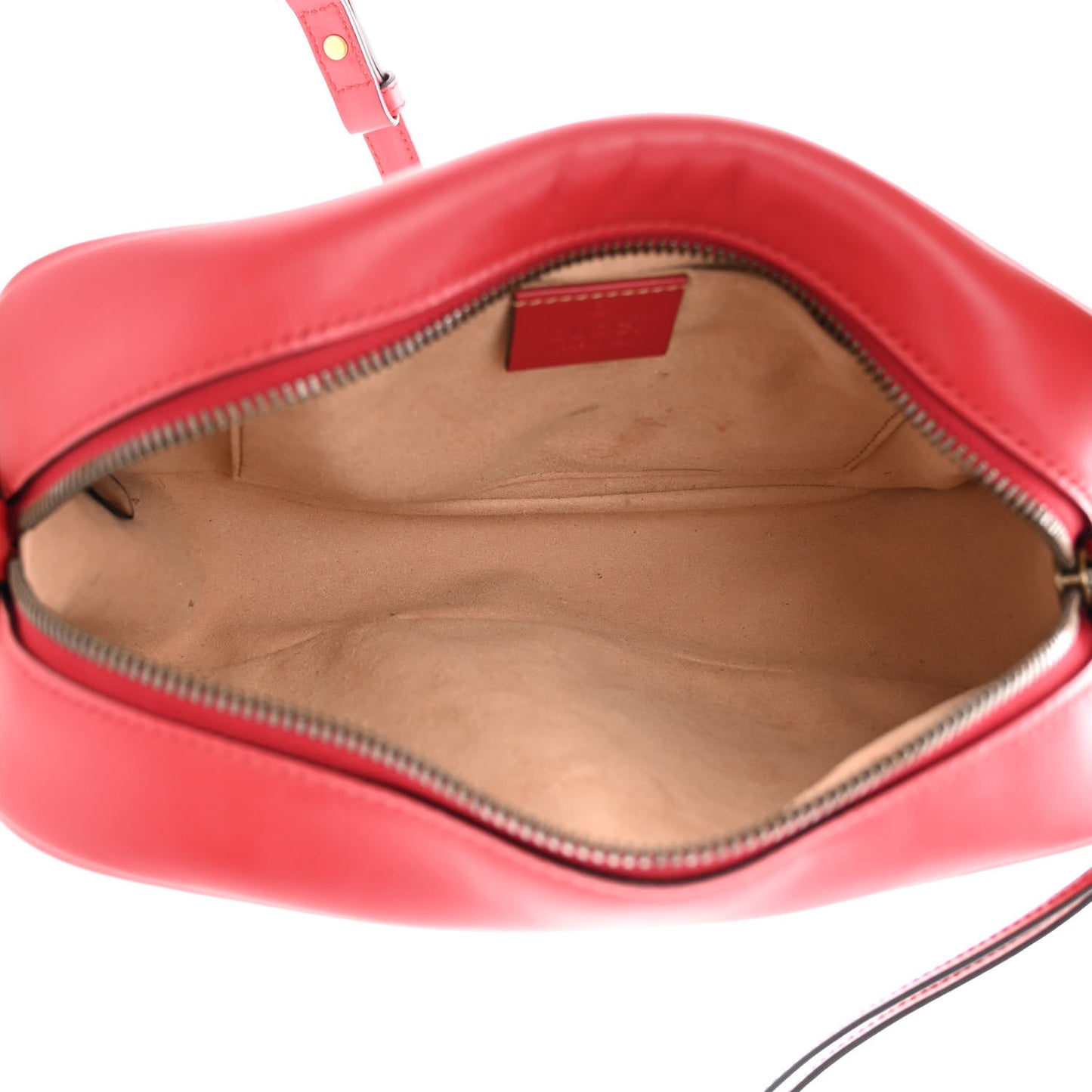 Calfskin Matelasse Small GG Marmont Chain Shoulder Bag Hibiscus Red