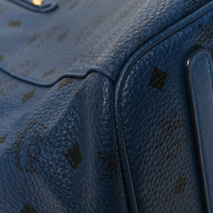 MCM Visetos Medium Project Reversible Shopper Tote Blue 13 of 16