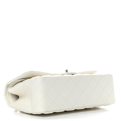 Chanel Caviar Quilted Jumbo Double Flap White 3 of 4