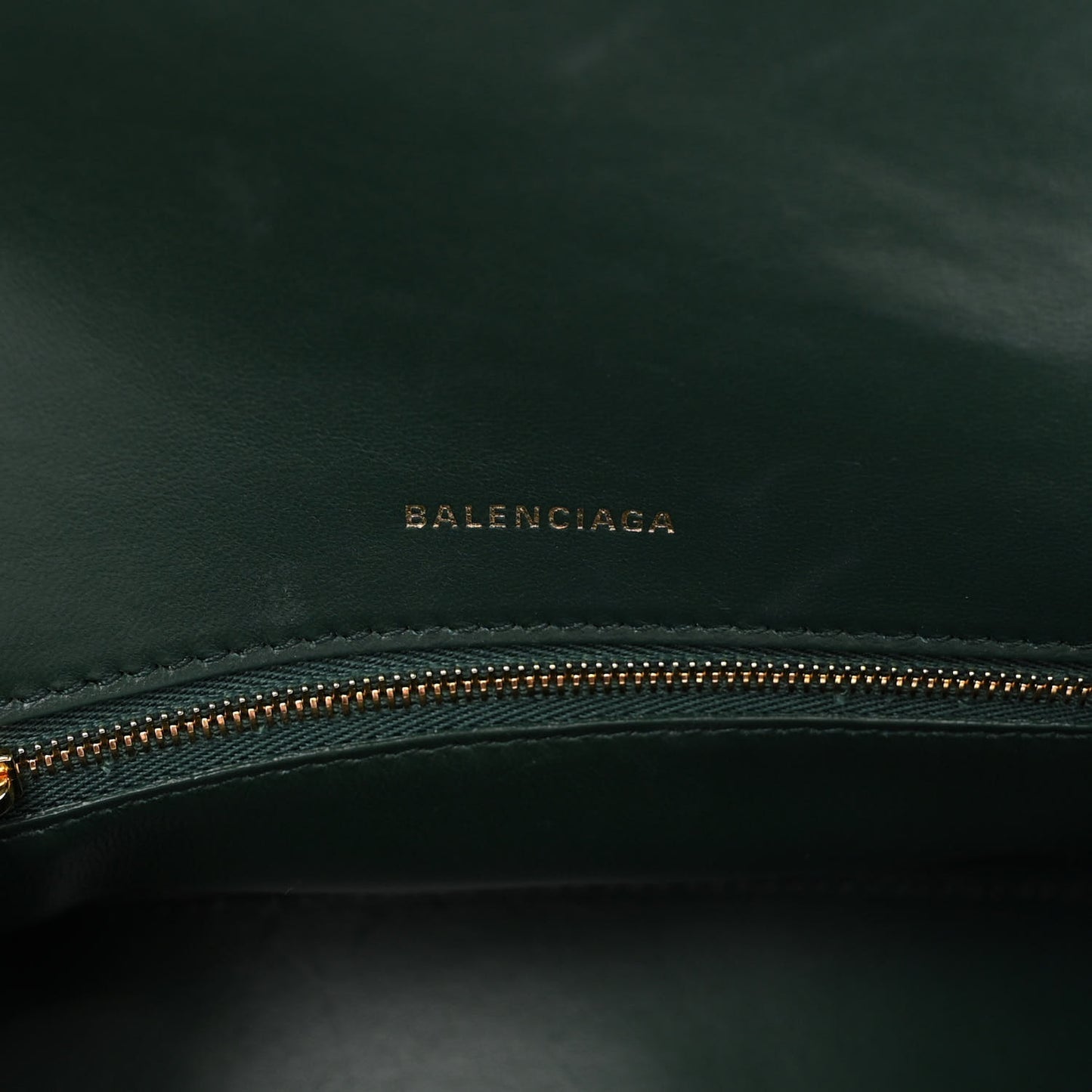 Shiny Calfskin Crocodile Embossed Small Hourglass Top Handle Bag Forest Green