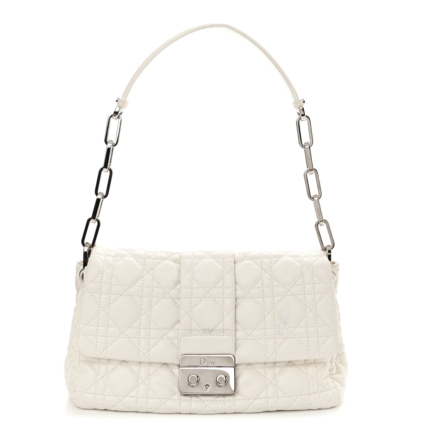 Christian Dior Lambskin Cannage New Lock Flap White 1 of 16