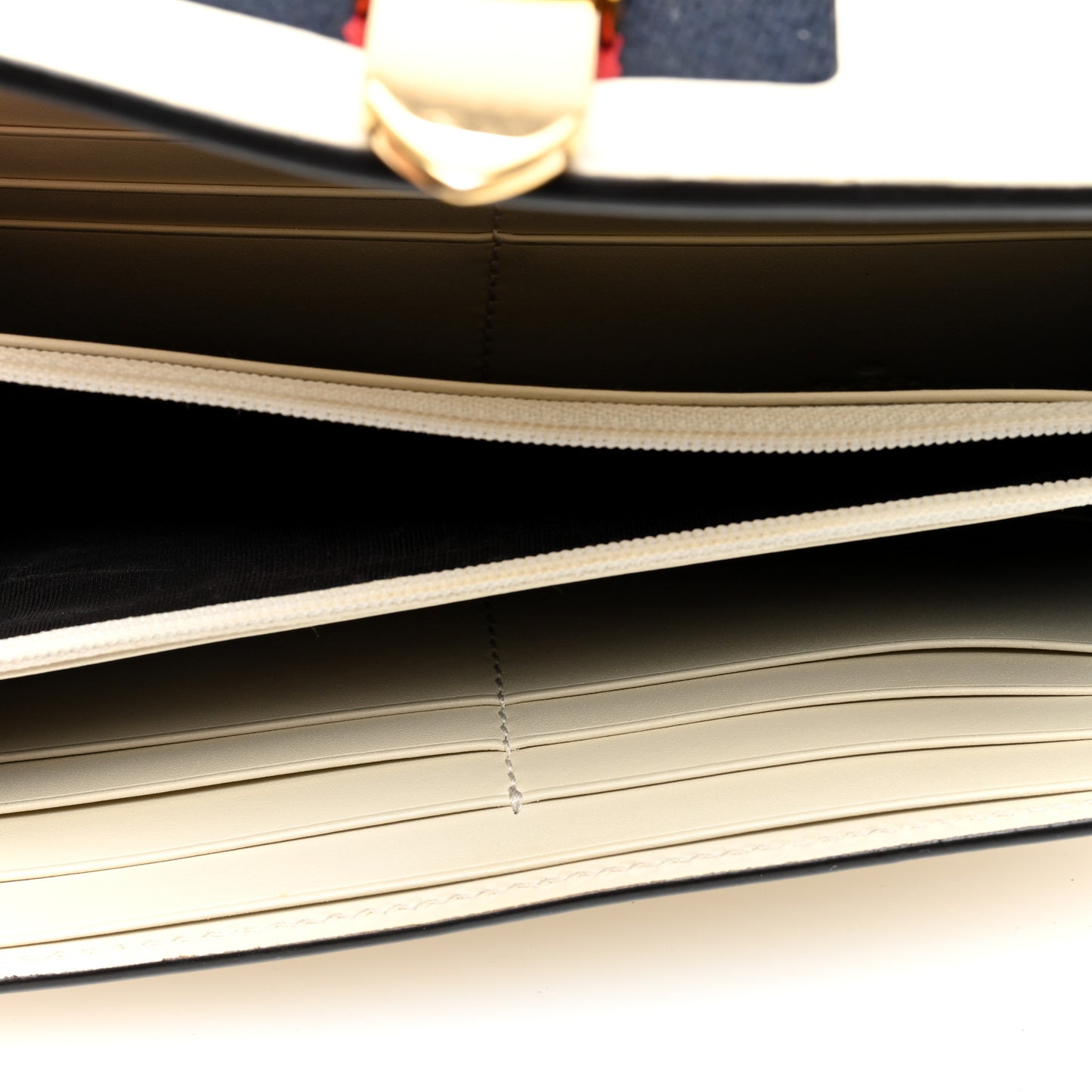 Calfskin Sylvie Continental Wallet White