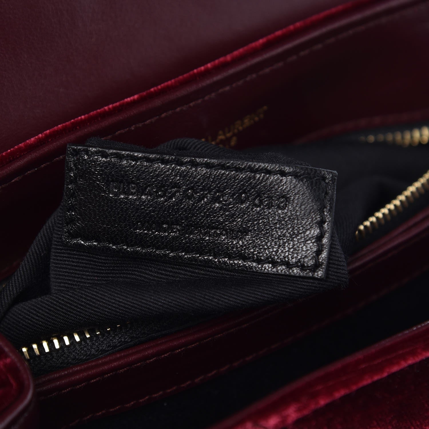 Saint Laurent Velvet Y Quilted Monogram Toy Loulou Crossbody Bag French Burgundy 7 of 8