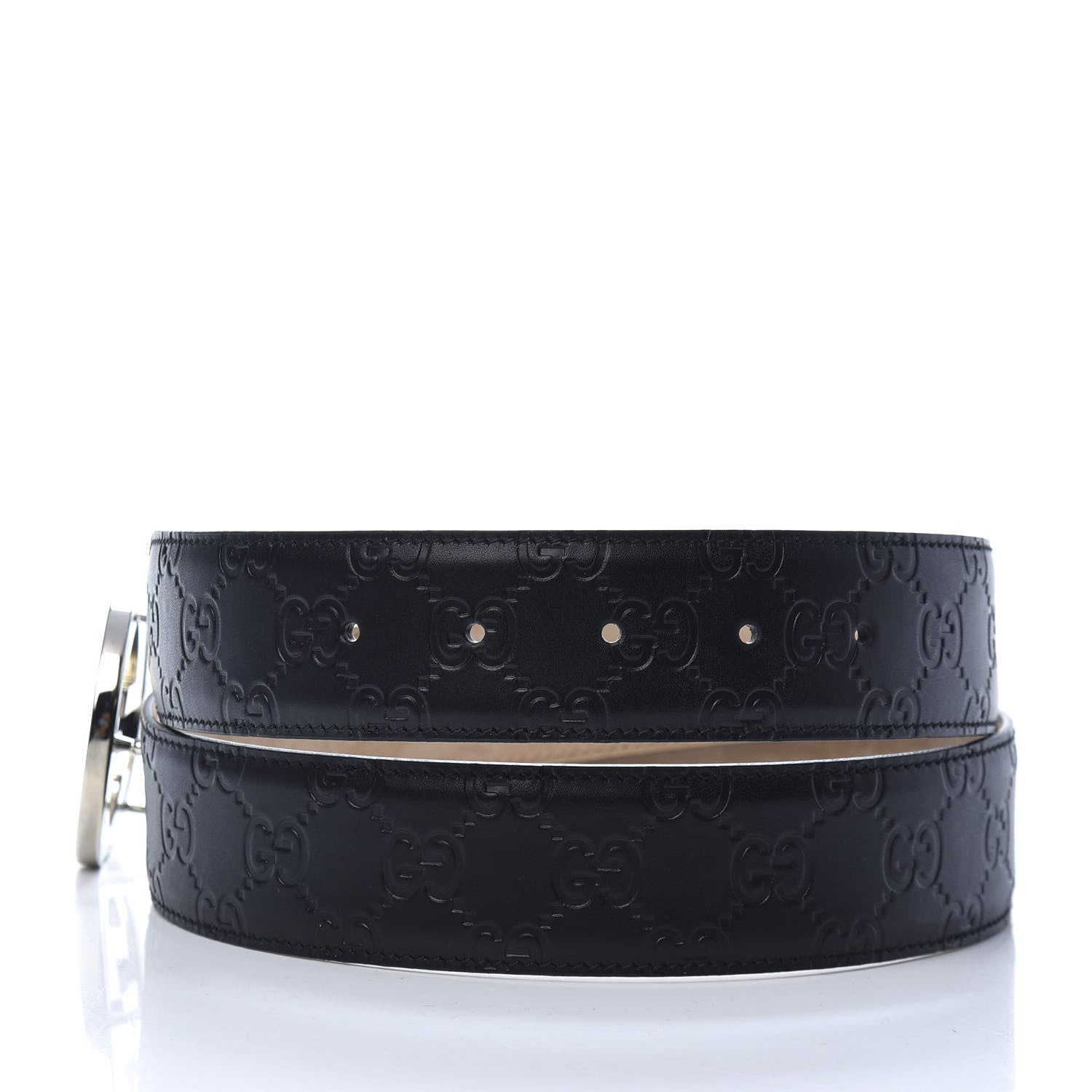 Gucci Guccissima Signature Interlocking G 40mm Belt 95 38 Black 4 of 6