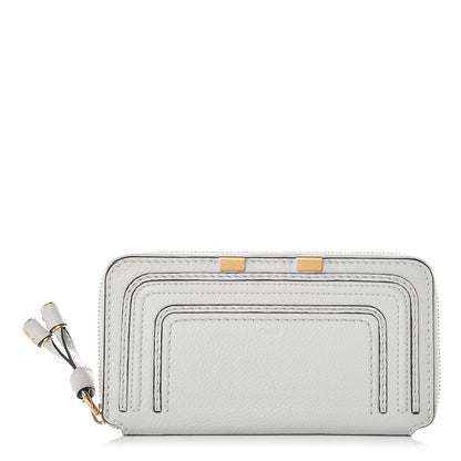 Chloe Calfskin Marcie Long Zip Around Wallet Airy Grey 1 of 9