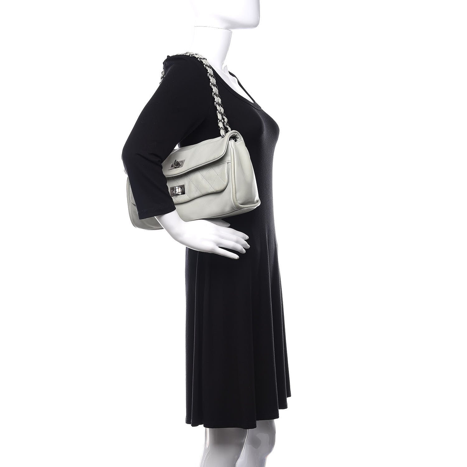 Chanel Lambskin Quilted Large Mademoiselle Double Flap Light Green 2 of 12