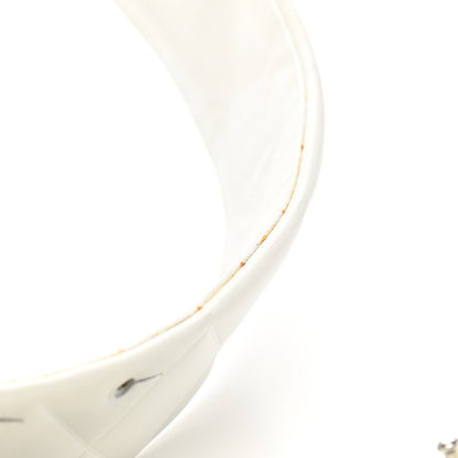 Chanel Lambskin Quilted CC Belt 70 28 White 6 of 10