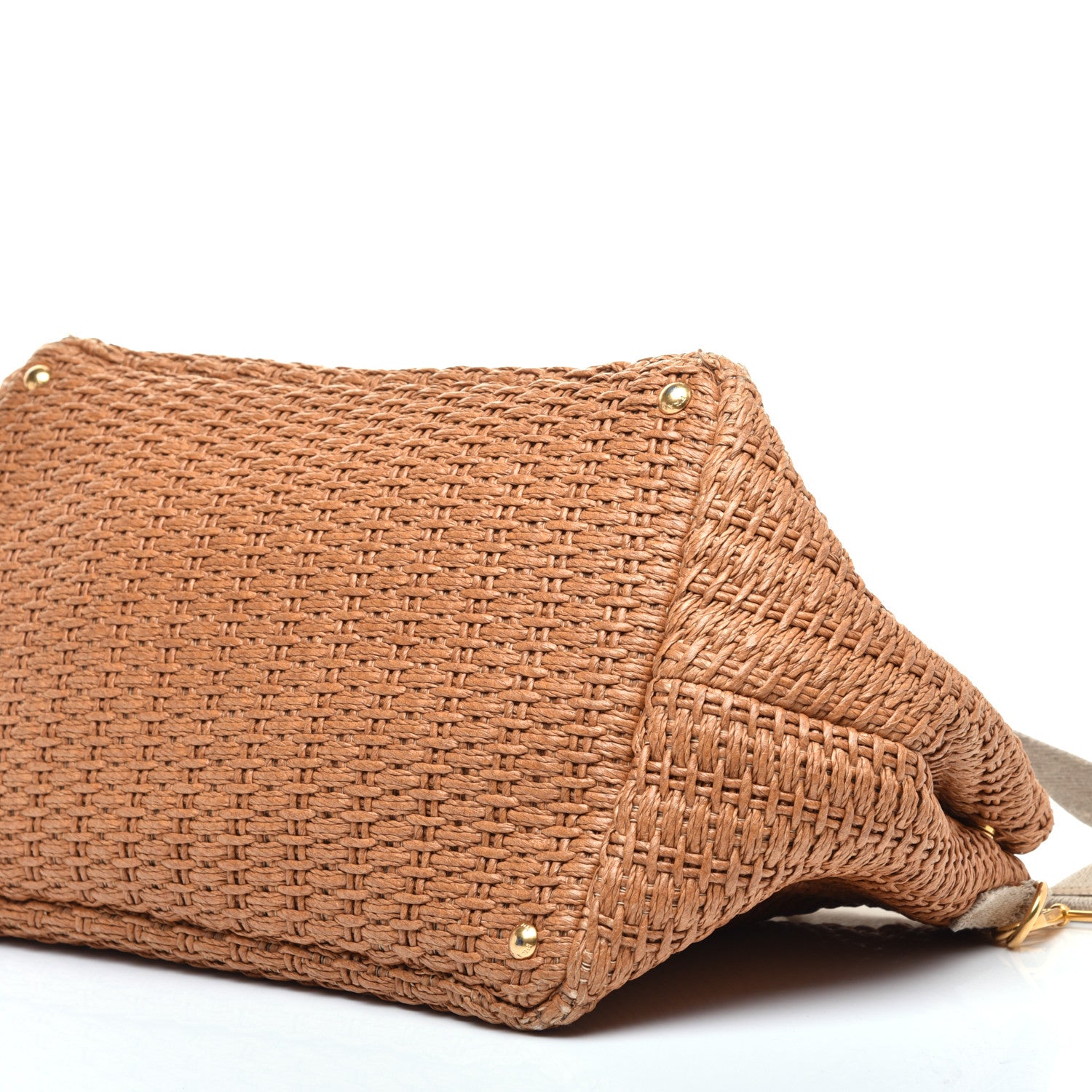 Prada Raffia Canvas Mistolino Tote Miele 8 of 10