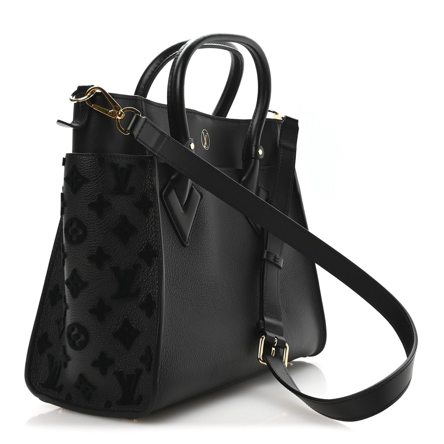 Calfskin Monogram Tufting On My Side Black