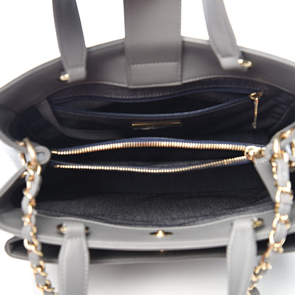 Chanel Lambskin Small CC Mania Shoulder Bag Grey 4 of 9
