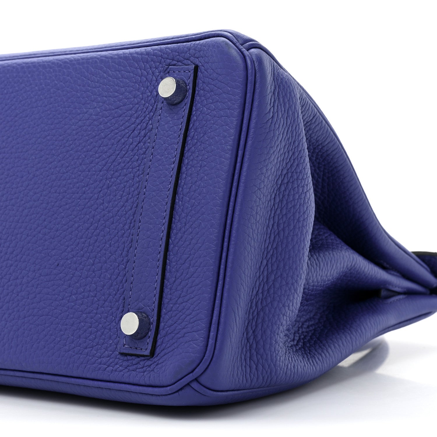 Hermes Taurillon Clemence Birkin 30 Bleu Electrique 8 of 13