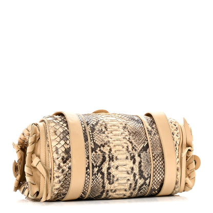 Chloe Snakeskin Silverado Shoulder Bag Beige 4 of 11