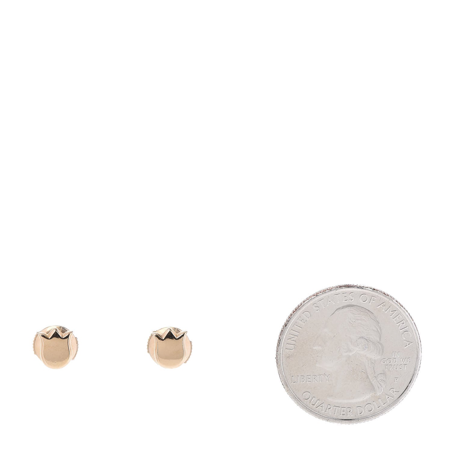 Cartier 18K Pink Gold Tulip Earrings 2 of 6