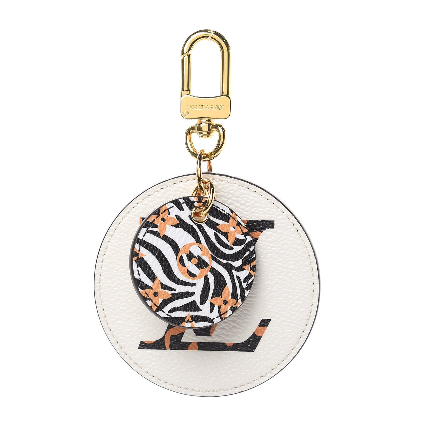 Monogram Giant Jungle Bag Charm Key Holder Ivory