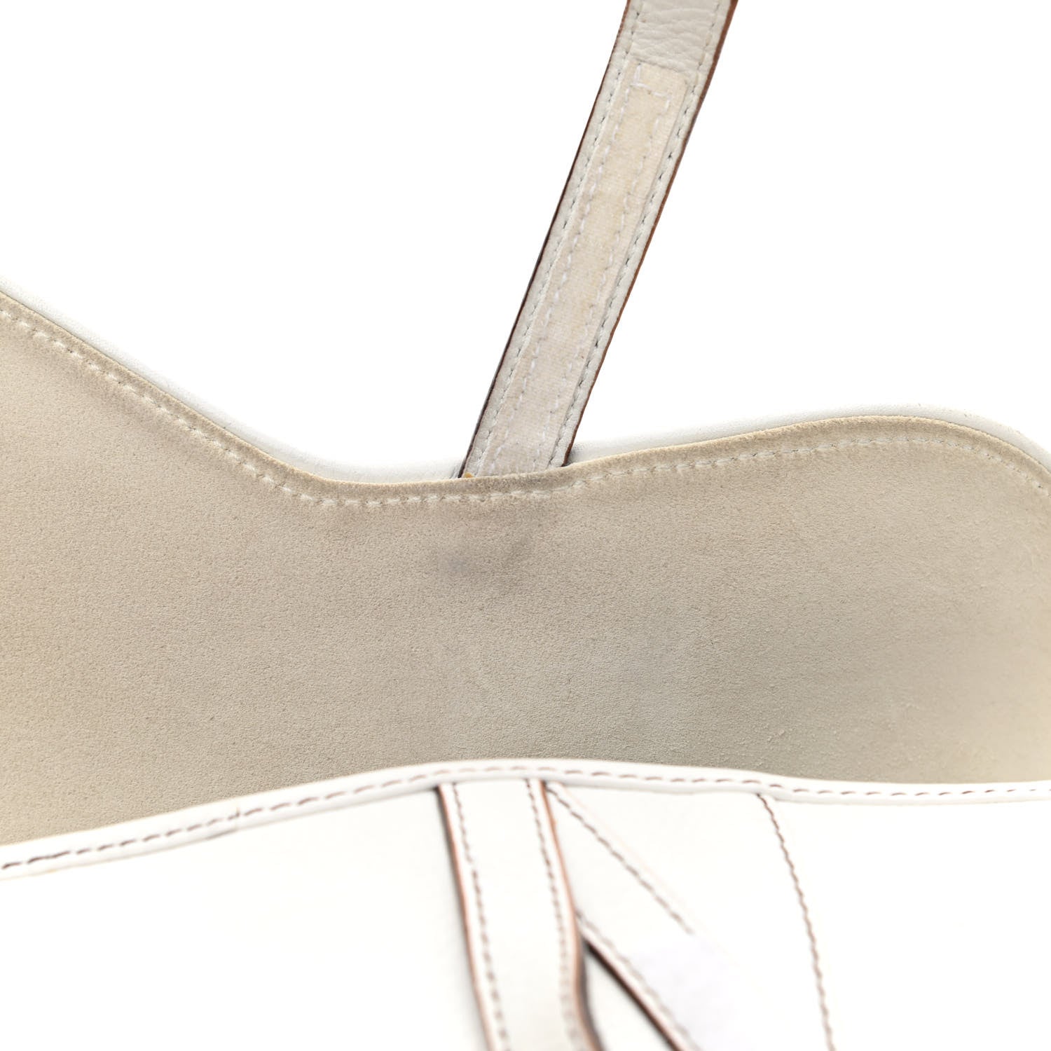 Christian Dior Calfskin Saddle Bag White 10 of 16