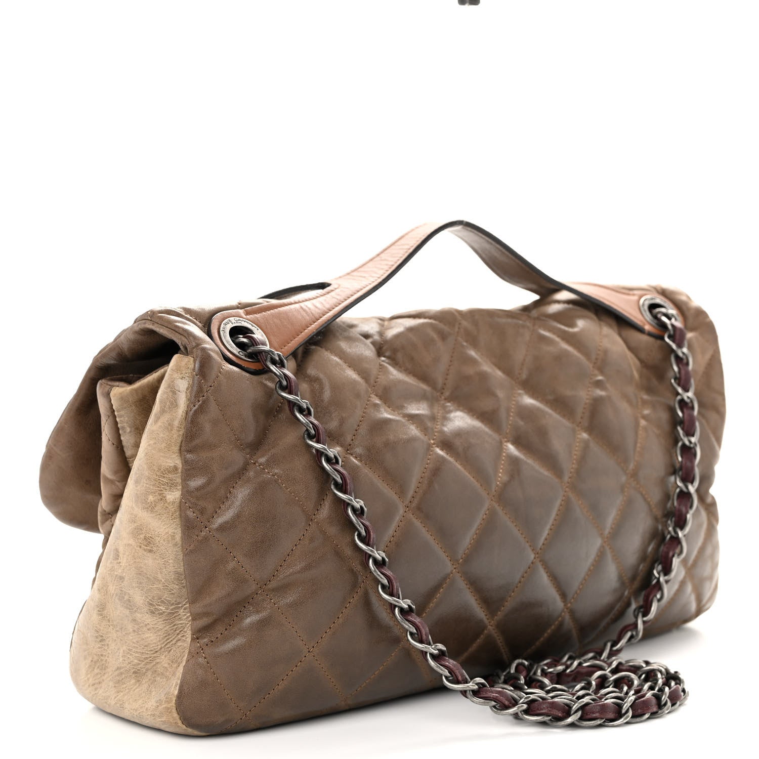 Chanel Iridescent Calfskin In The Mix Jumbo Flap Khaki 3 of 13
