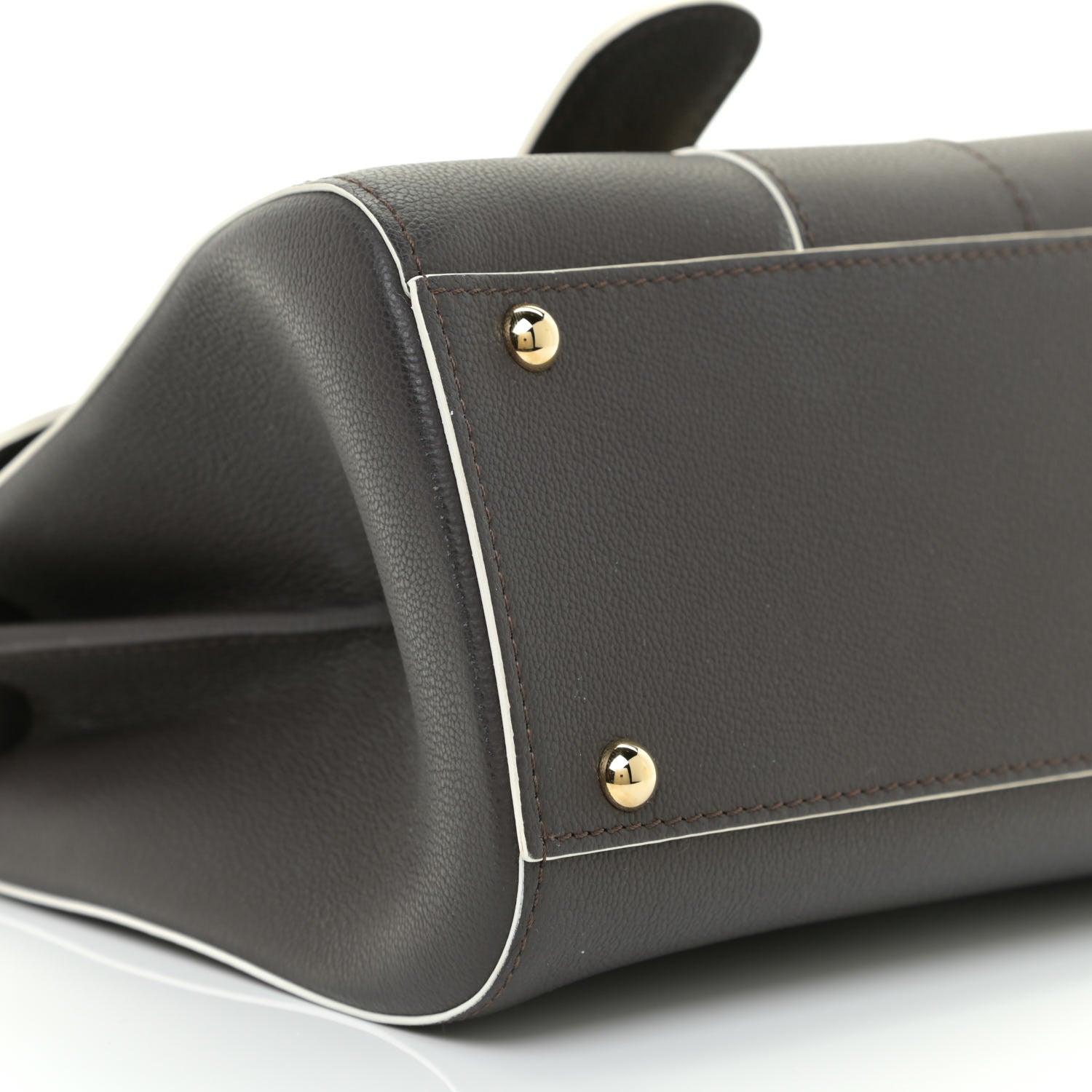 Delvaux Grained Calfskin Bi-Color Brillant Mini Satchel Black 5 of 10