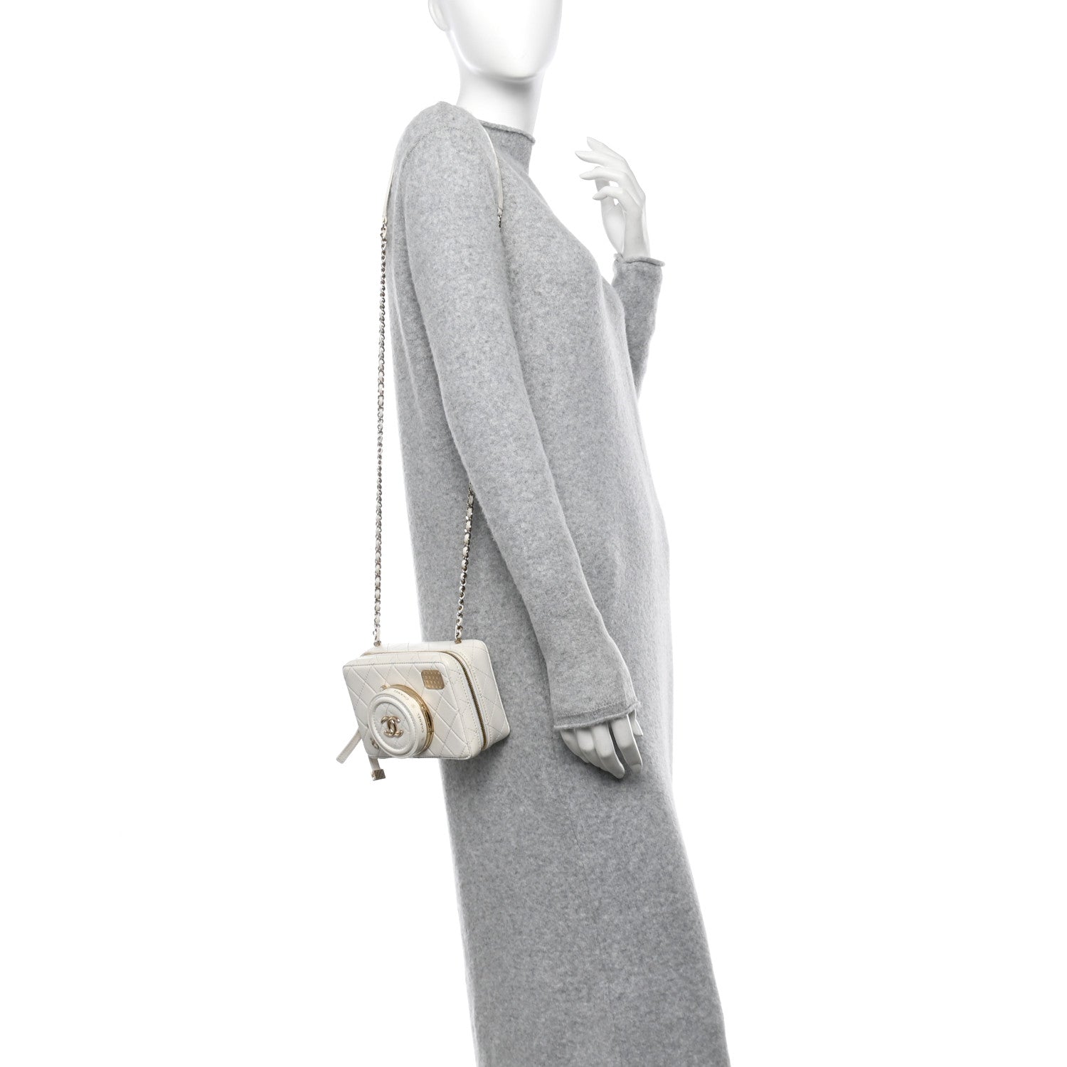 Chanel Lambskin Quilted Coco Click Bag White 2 of 12