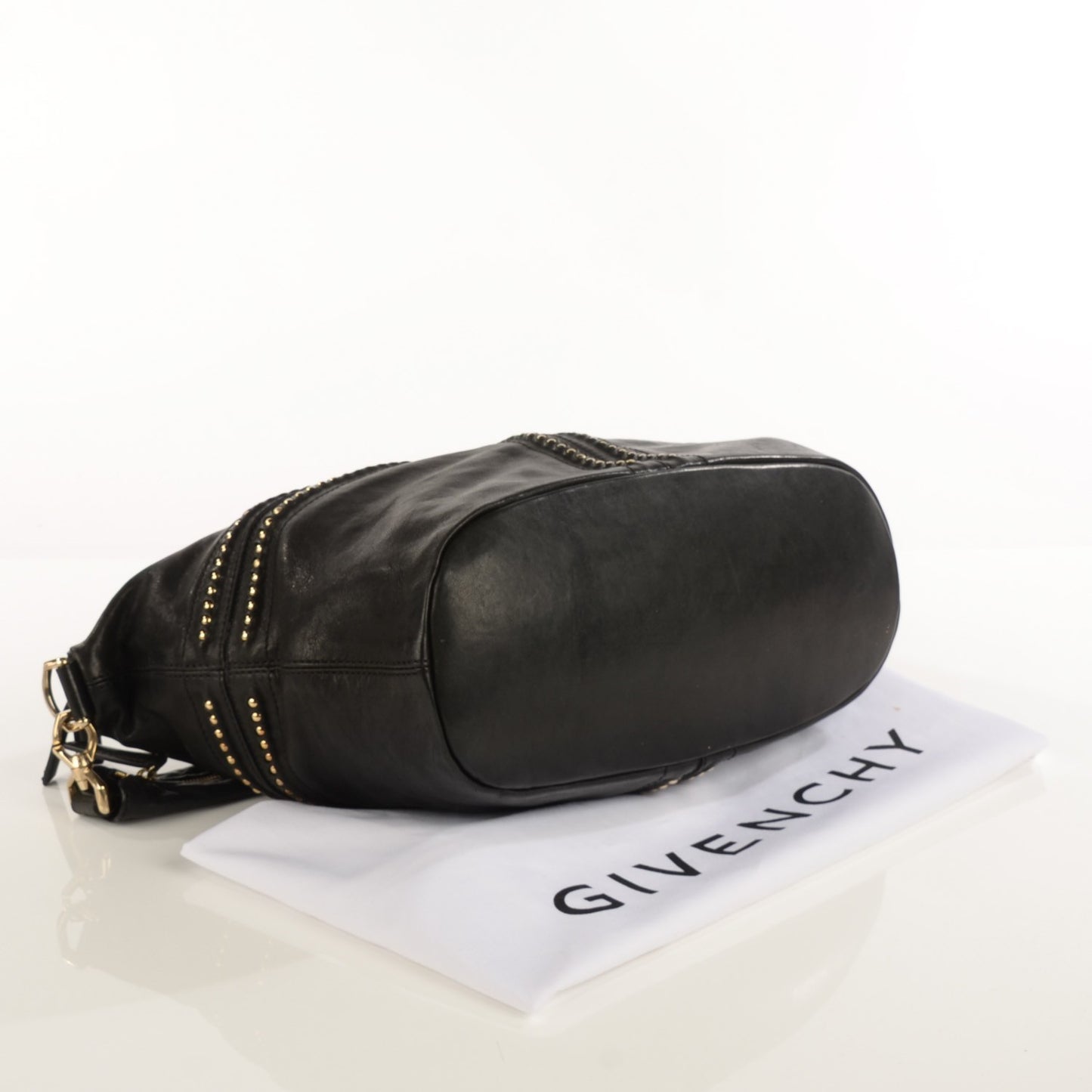 Lambskin Studded Medium Nightingale Black