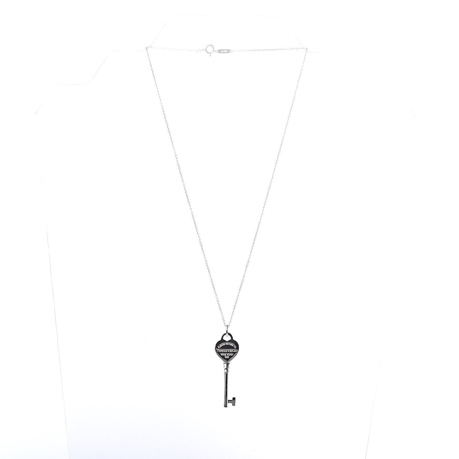 Tiffany Sterling Silver Return To Key Pendant Necklace 3 of 6