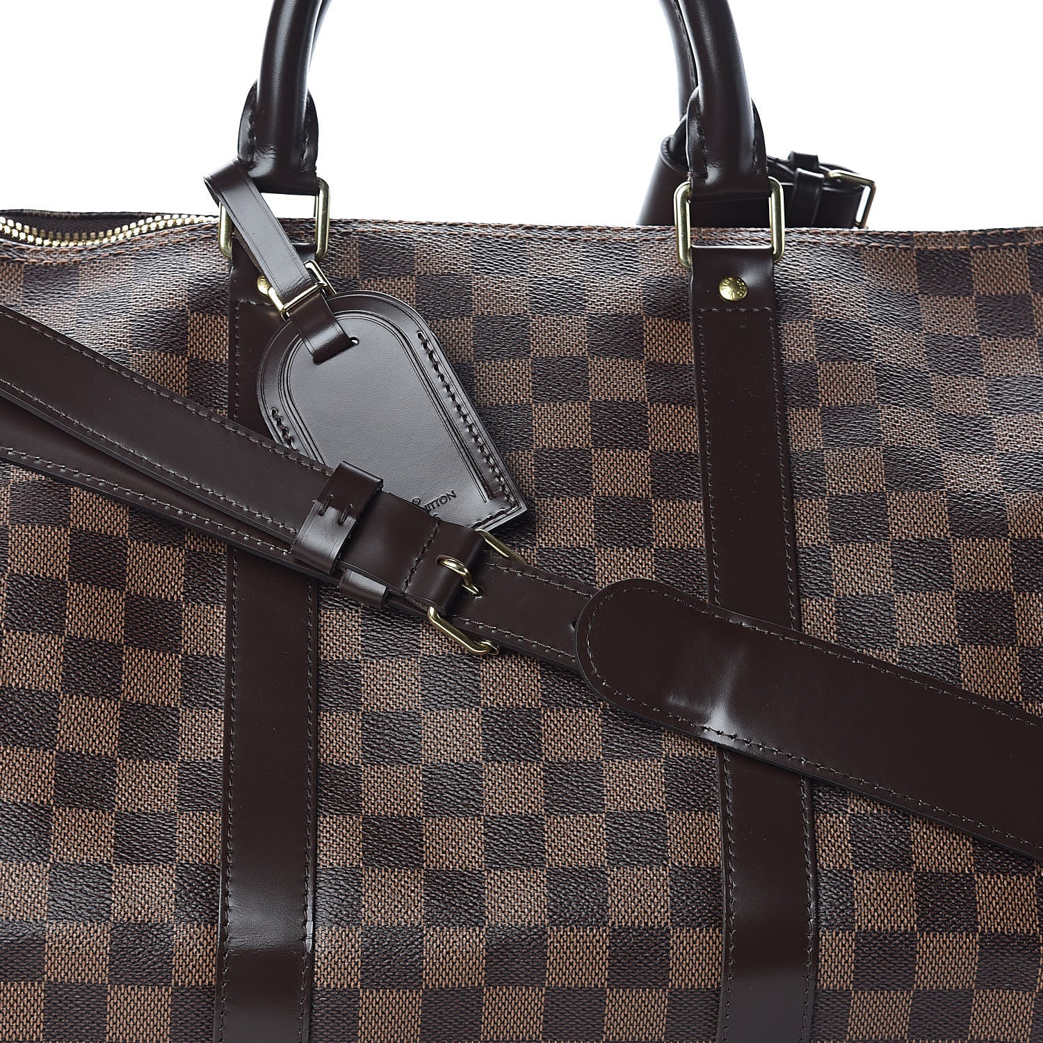 Louis Vuitton Damier Ebene Keepall Bandouliere 55 7 of 10