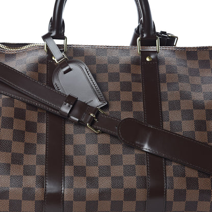 Louis Vuitton Damier Ebene Keepall Bandouliere 55 7 of 10