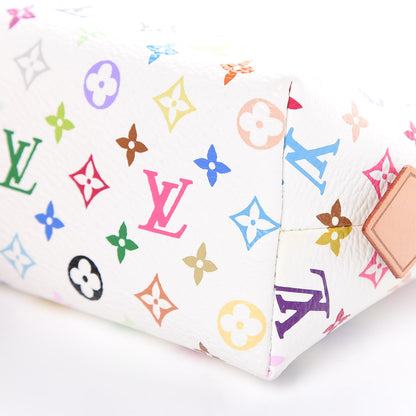 Louis Vuitton Monogram Multicolor Cosmetic Pouch White Litchi 8 of 10