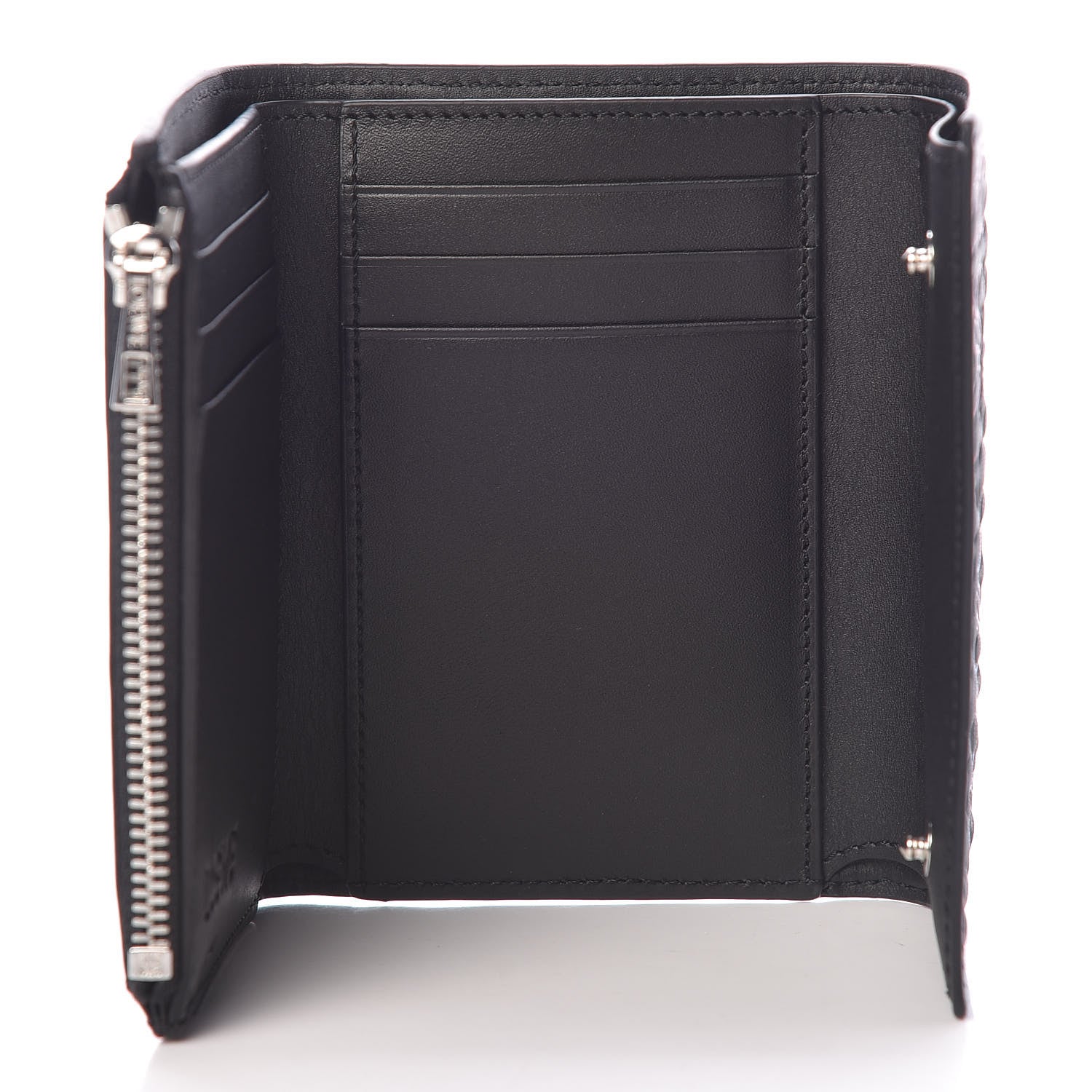 Loewe Calfskin Embossed Repeat Small Vertical Wallet Black Multicolor 5 of 8