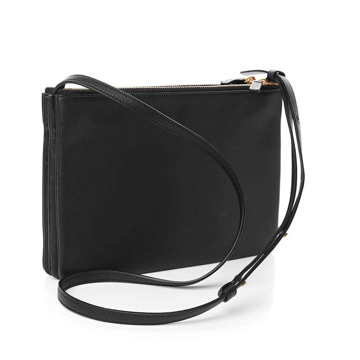 Lambskin Large Trio Crossbody Bag Black