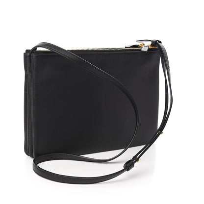 Celine Lambskin Large Trio Crossbody Bag Black 2 of 10