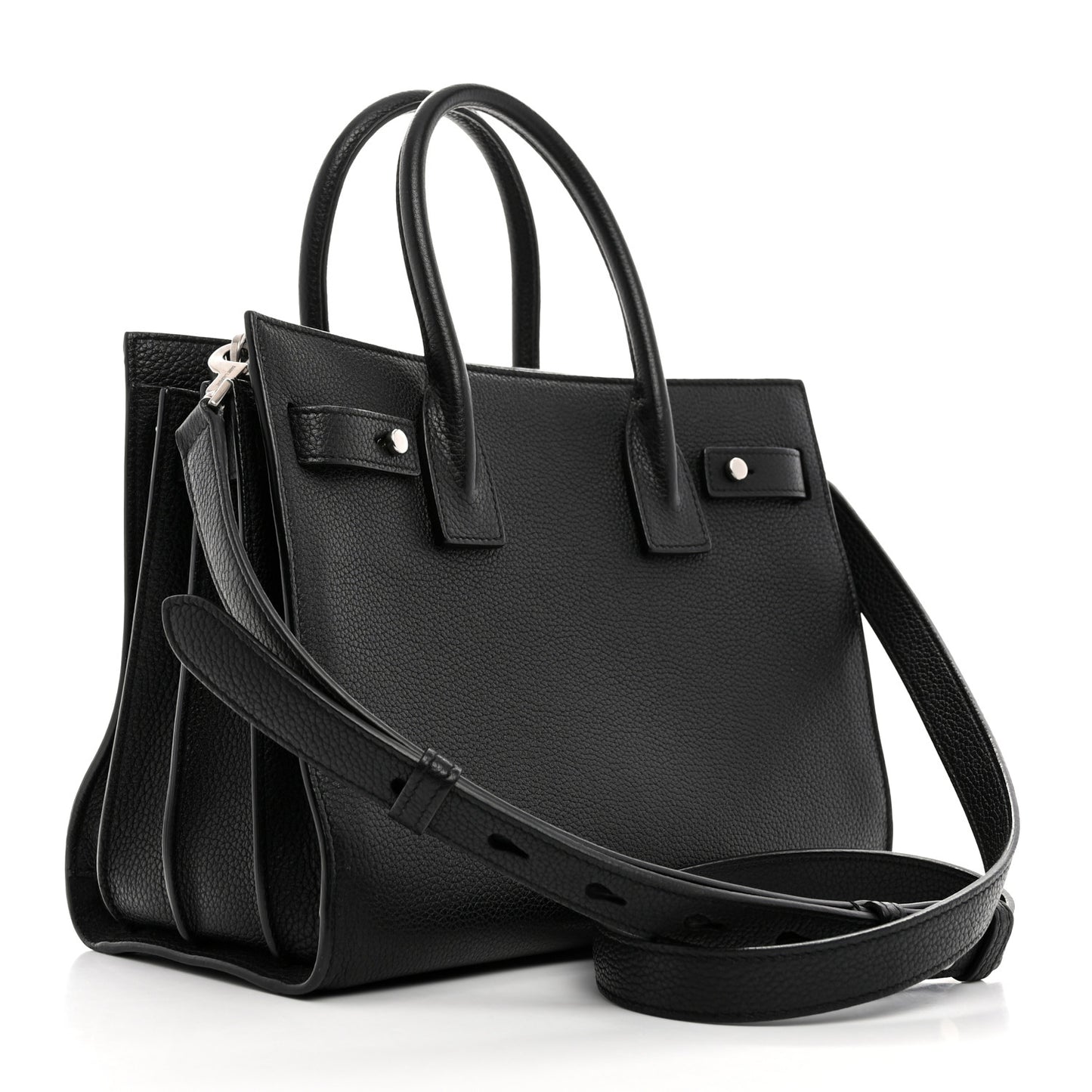 Grained Calfskin Baby Sac De Jour Souple Black