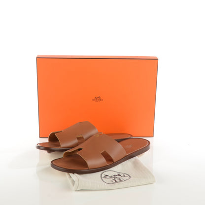 Hermes Calfskin Izmir Mens Sandals 43.5 Gold 6 of 7