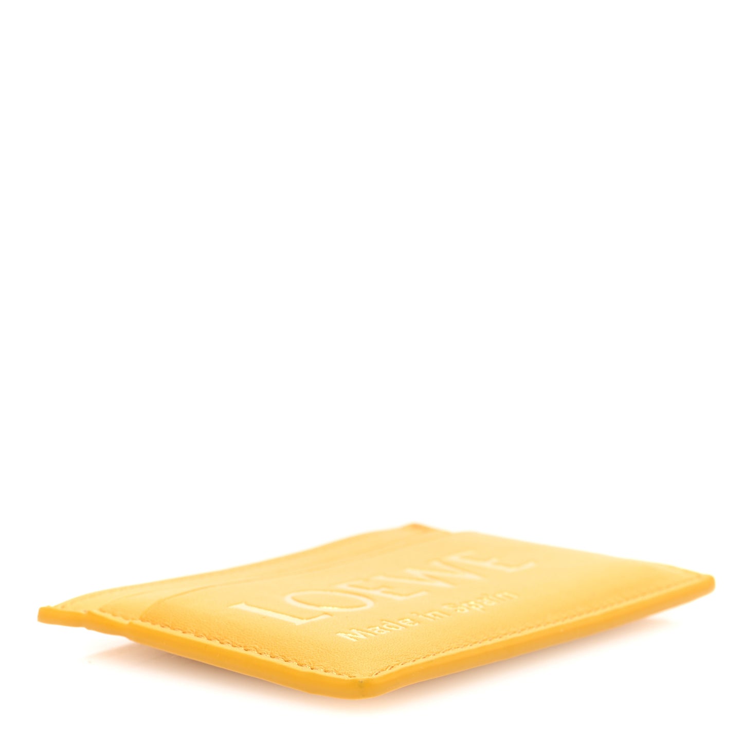 Calfskin Logo Card Holder Sunflower