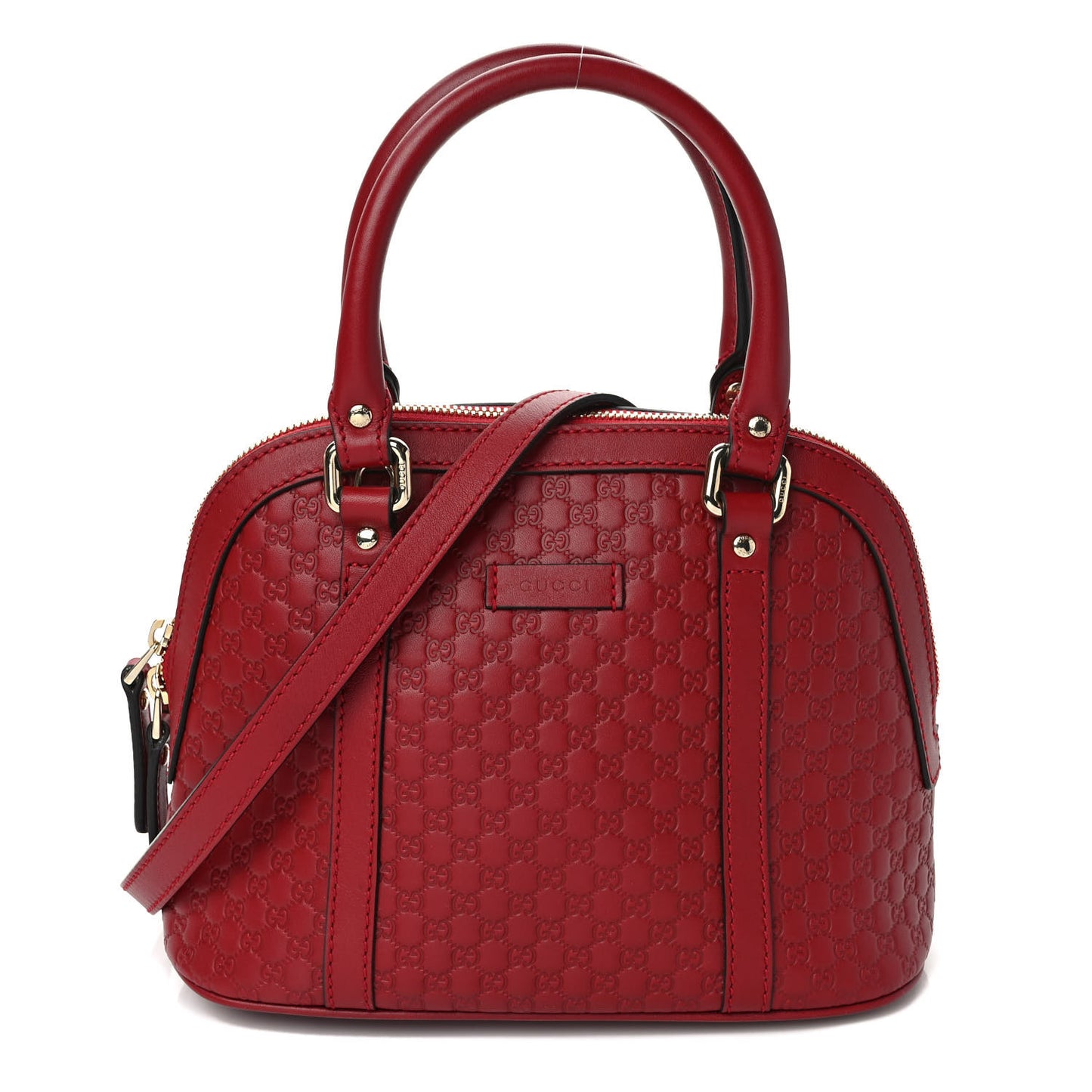 Soft Microguccissima Mini Dome Bag Rosso