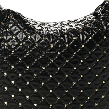 Valentino Garavani Nappa Rockstud Spike Hobo Black 7 of 9