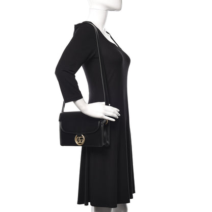 Gucci Textured Calfskin Small Torchon GG Ring Shoulder Bag Black 2 of 11